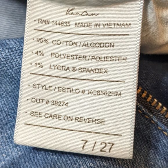 KanCan Meduim Blue Wash Skinny Ankle Distressed Jeans - Size 27 (Juniors 7) - Picture 7 of 12